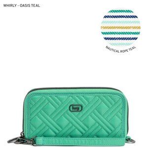 Lug Whirly RFID Wristlet Wallet Oasis Teal Green